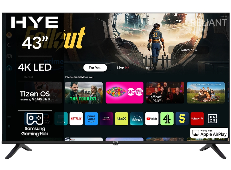 HYE 43" 4K LED Tizen OS WiFi Frameless Smart TV - 43UHDS2008