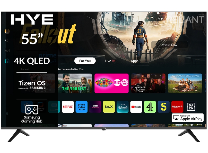 HYE 55"  4K QLED Tizen OS WiFi Frameless Smart TV - 55QLEDS2008